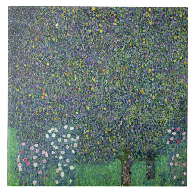 Roses under the Trees, c.1905 Ceramic Tile (Front)