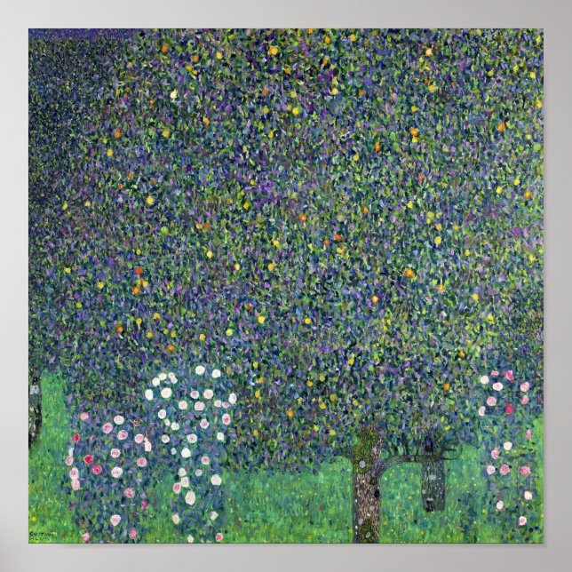 Roses under the Trees, c.1905 Poster (Front)