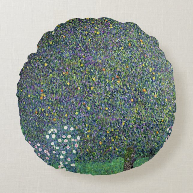 Roses under the Trees, c.1905 Round Cushion (Front)