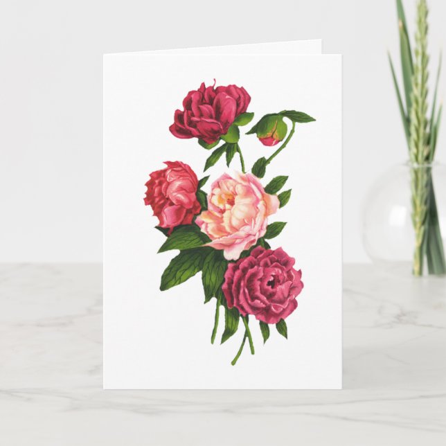 Roses Valentine's Day Card (Large Print) (Front)