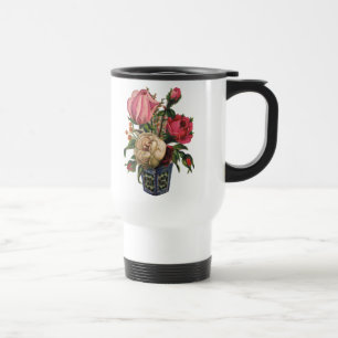 Roses Victorian flower floral rose bouquet Travel Mug