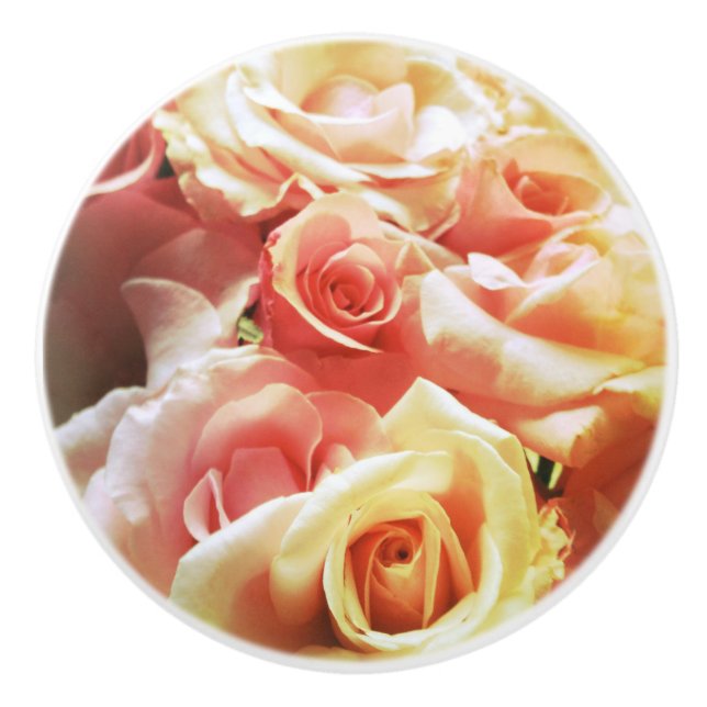 Roses view ceramic knob (Front)