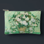 Roses | Vincent Van Gogh Accessory Pouch<br><div class="desc">Roses (1890) by Dutch post-impressionist artist Vincent Van Gogh. Original work is an oil on canvas painting depicting a still life of white roses against a light green background. 

Use the design tools to add custom text or personalise the image.</div>