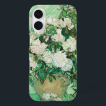 Roses | Vincent van Gogh iPhone 16 Case<br><div class="desc">Roses (1890) by Dutch post-impressionist artist Vincent Van Gogh. Original work is an oil on canvas painting depicting a still life of white roses against a light green background. 

Use the design tools to add custom text or personalise the image.</div>
