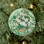 Roses | Vincent van Gogh Ceramic Ornament<br><div class="desc">Roses (1890) by Dutch post-impressionist artist Vincent Van Gogh. Original work is an oil on canvas painting depicting a still life of white roses against a light green background. 

Use the design tools to add custom text or personalise the image.</div>