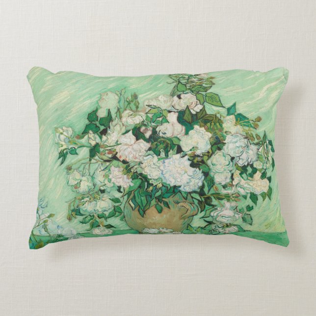 Roses - Vincent van Gogh Decorative Cushion (Front)