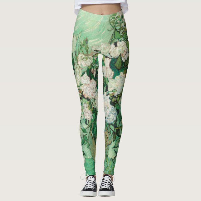 Roses - Vincent van Gogh Leggings (Front)