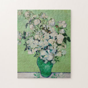 Roses Vincent van Gogh Painting Jigsaw Puzzle