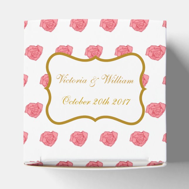 Roses Wedding Favour Box (Top)