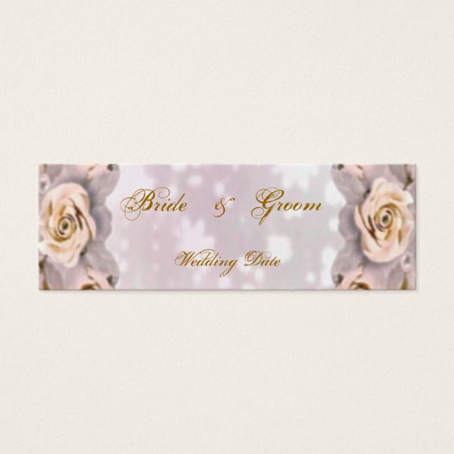 Roses Wedding Favour Tag (Front)