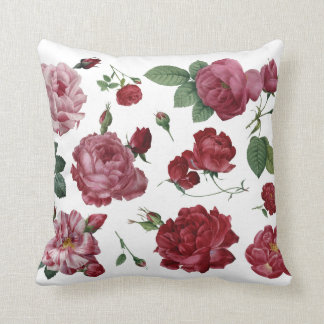 Roses white cushion