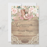 Roses Wine Boots Lace Quinceanera