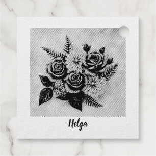 Roses with Dahlias Foil Gift Tags
