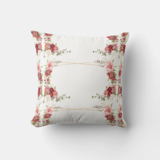 roses with gold lines cushion