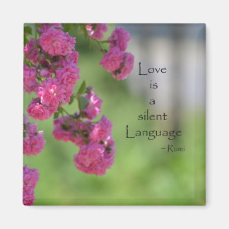 Roses with Love Quote Magnet