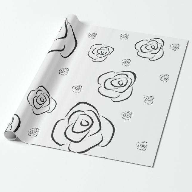Roses Wrapping Paper (Unrolled)
