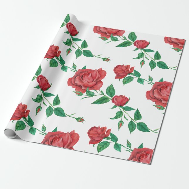 Roses Wrapping Paper (Unrolled)