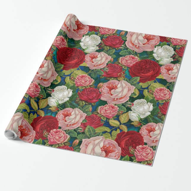 Roses Wrapping Paper (Unrolled)