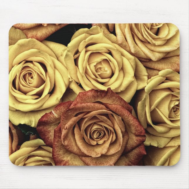 Roses yellow and red mouse pad (Front)