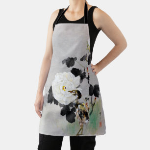 Roses, Young Bird and a Butterfly, Watanabe Seitei Apron