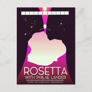 Rosetta & Philae Lander Space Art Postcard
