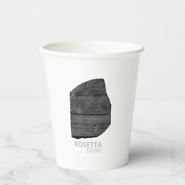 Rosetta Stone: Ancient Egyptian Hieroglyph Paper Cups (Front)