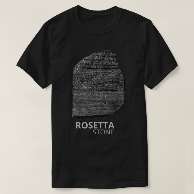 Rosetta Stone: Ancient Egyptian Hieroglyph T-Shirt (Design Front)