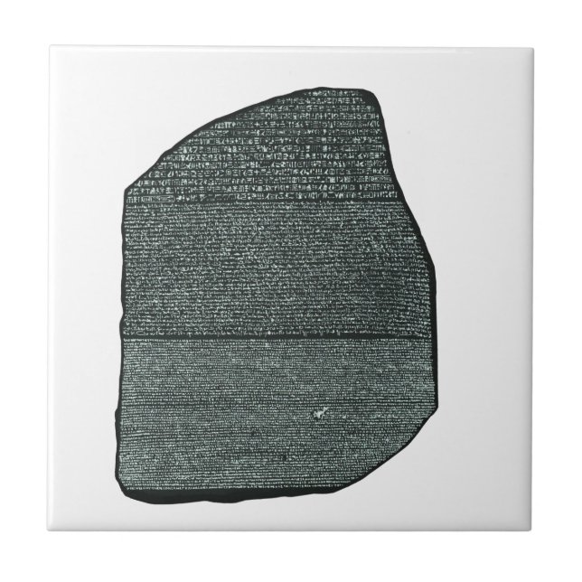 Rosetta Stone Ancient Egyptian hieroglyphs Tile (Front)