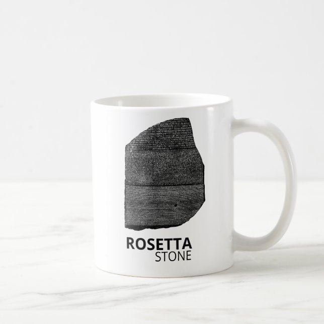 Rosetta Stone: Hieroglyph Ancient Egypt Language Coffee Mug (Right)