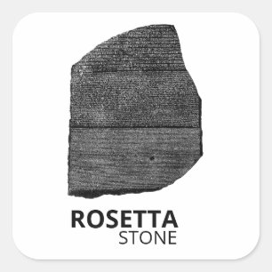 Rosetta Stone: Hieroglyph Ancient Egypt Language Square Sticker