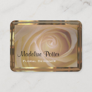 Rosette Elegant Floral Professional Gold Business Card