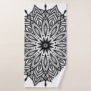 Rosette mandala ornament decor bath towel
