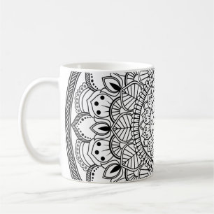 Rosette mandala ornament wallpaper coffee mug