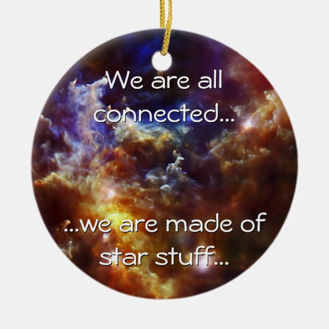Rosette Nebula's Stellar Nursery Ceramic Tree Decoration (Front)