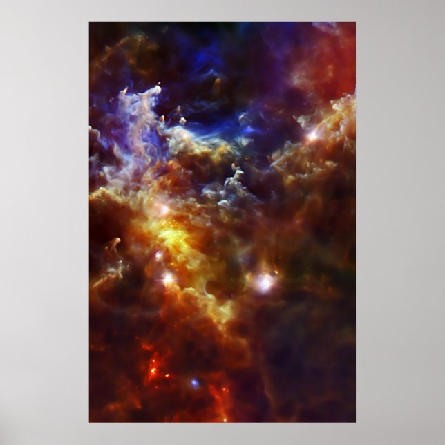 Rosette Nebula's Stellar Nursery Poster (Front)