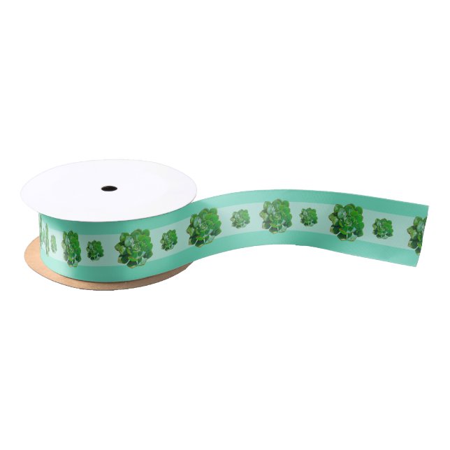 Rosette Succulents Ribbon Satin Ribbon (Spool)