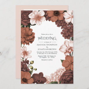 Rosewood Clay, Toffee Blush & Sandstone Pink Invitation