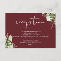 Rosewood Pink Greenery Script Wedding Reception
