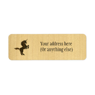 Rosewood Unicorn Return Address Label
