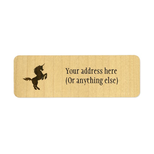 Rosewood Unicorn Return Address Label (Front)