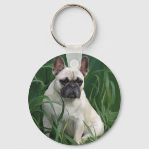 Rosey in the grass key ring