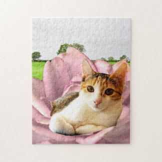 Rosey Kitty Jigsaw Puzzle