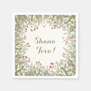 Rosh Hashana Floral Napkins