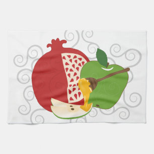 Rosh Hashana Holiday Kitchen Decor Tea Towel