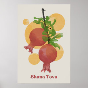 Rosh Hashana Shana Tova Jewish New Year Poster