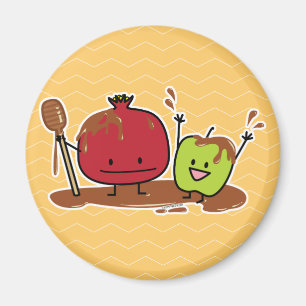 Rosh Hashanah apple pomegranate honey Jewish new Magnet