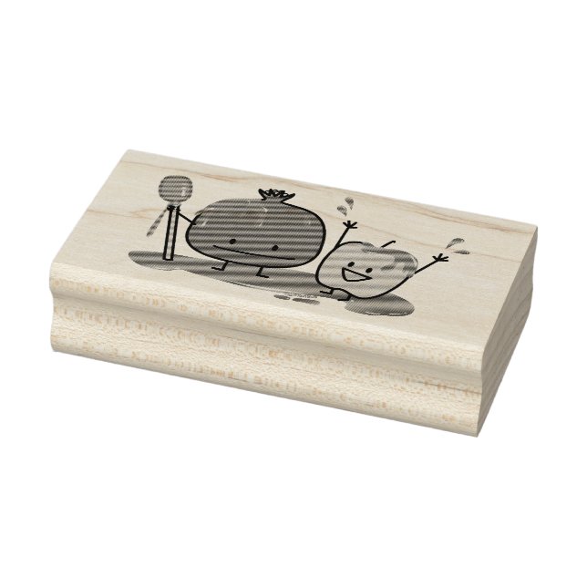Rosh Hashanah apple pomegranate honey Jewish new Rubber Stamp (Stamp)