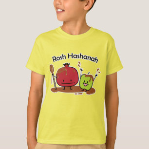 Rosh Hashanah apple pomegranate honey Jewish new T-Shirt