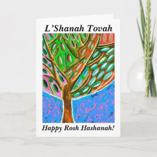 Rosh Hashanah - Blue Sky Tree Of Life Card