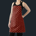 Rosh Hashanah Gold Jewish Menorah Symbol Burgundy Apron<br><div class="desc">Rosh hashanah gold Jewish menorah symbol design in all over apron, Burgundy back ground, for the Jewish New Year, Rosh Hashanah. Hebrew holiday, simple and practical, Suitable for all year round Intended for anyone celebrating the holiday to enjoy :) can change the background colour and customise it to your liking....</div>